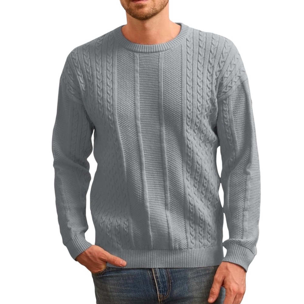 NWT🌺Grace Karin•Cable Knit Crewneck Sweater